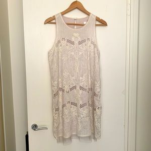 Amazing off white eyelet tank dress